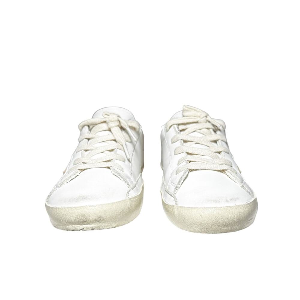 Golden Goose Superstar White Leather Silver Pink Low Top Sneakers Size 34 - Picture 2 of 9